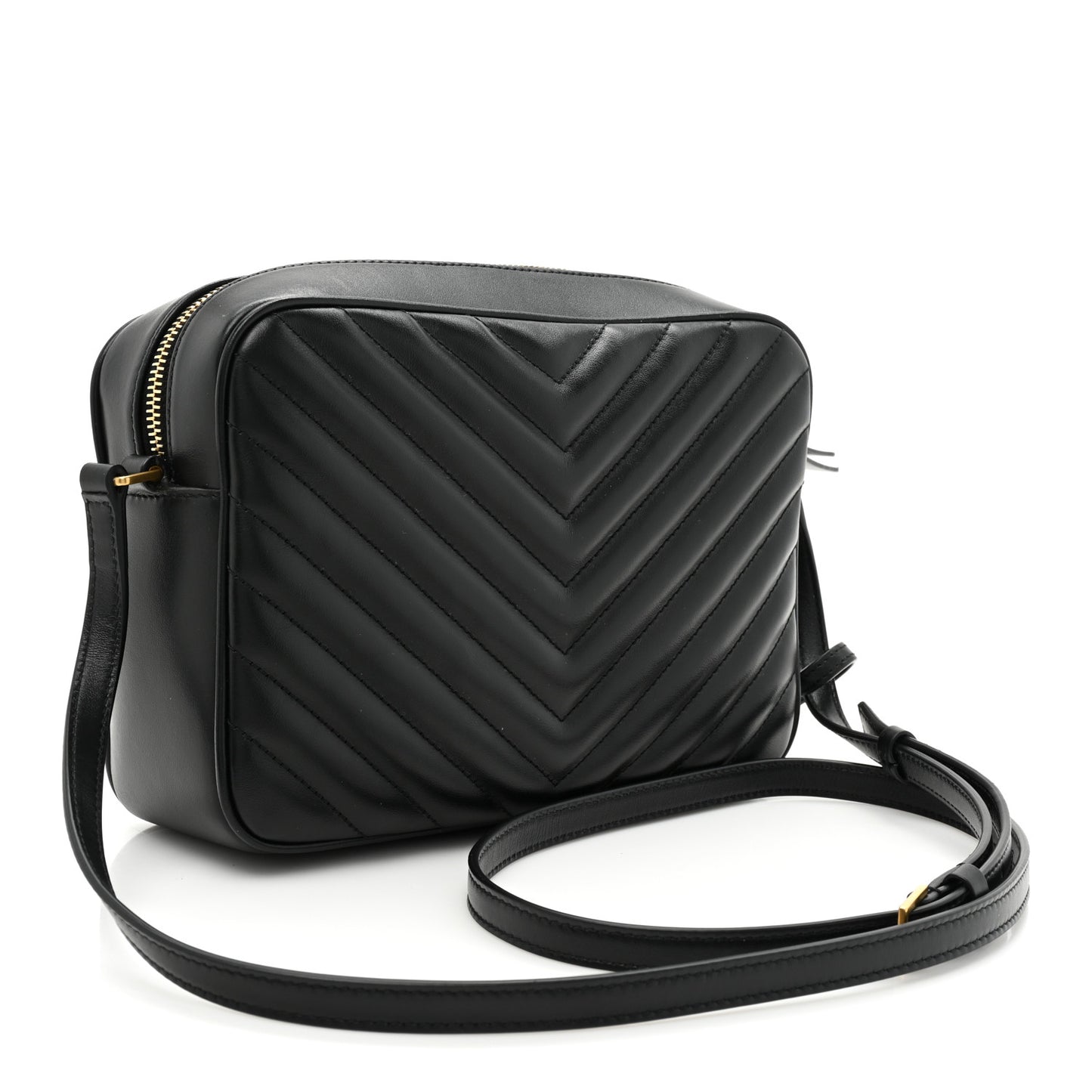 Calfskin Matelasse Monogram Lou Camera Bag Black