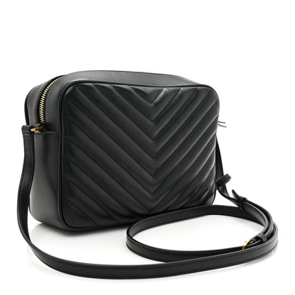 Saint Laurent Calfskin Matelasse Monogram Lou Camera Bag Black 3 of 9