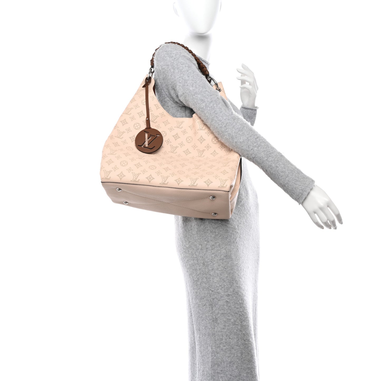 LOUIS VUITTON Mahina Carmel Hobo Creme