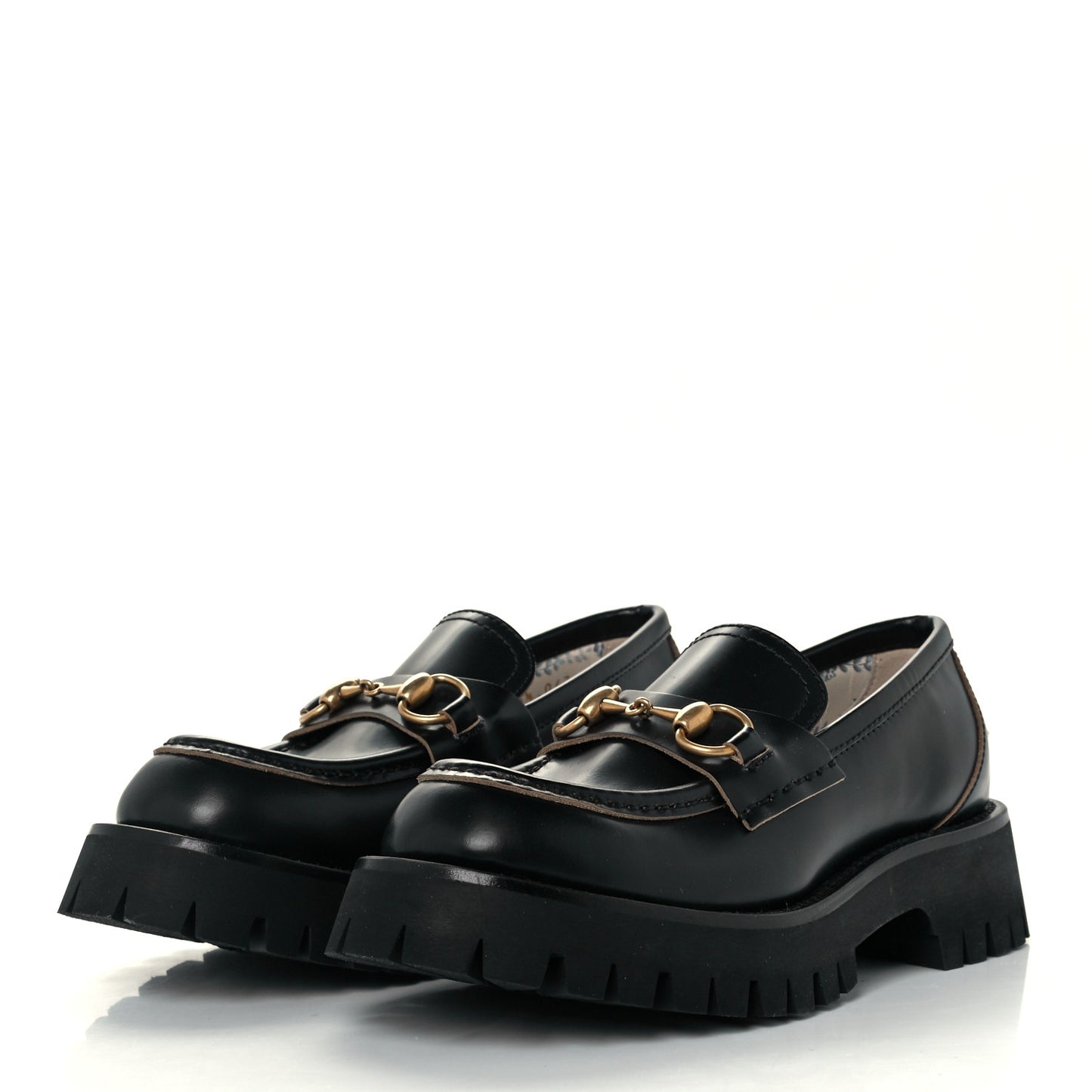 Cordovan Lux Womens Harald Horsebit 25mm Platform Loafers 35.5 Black
