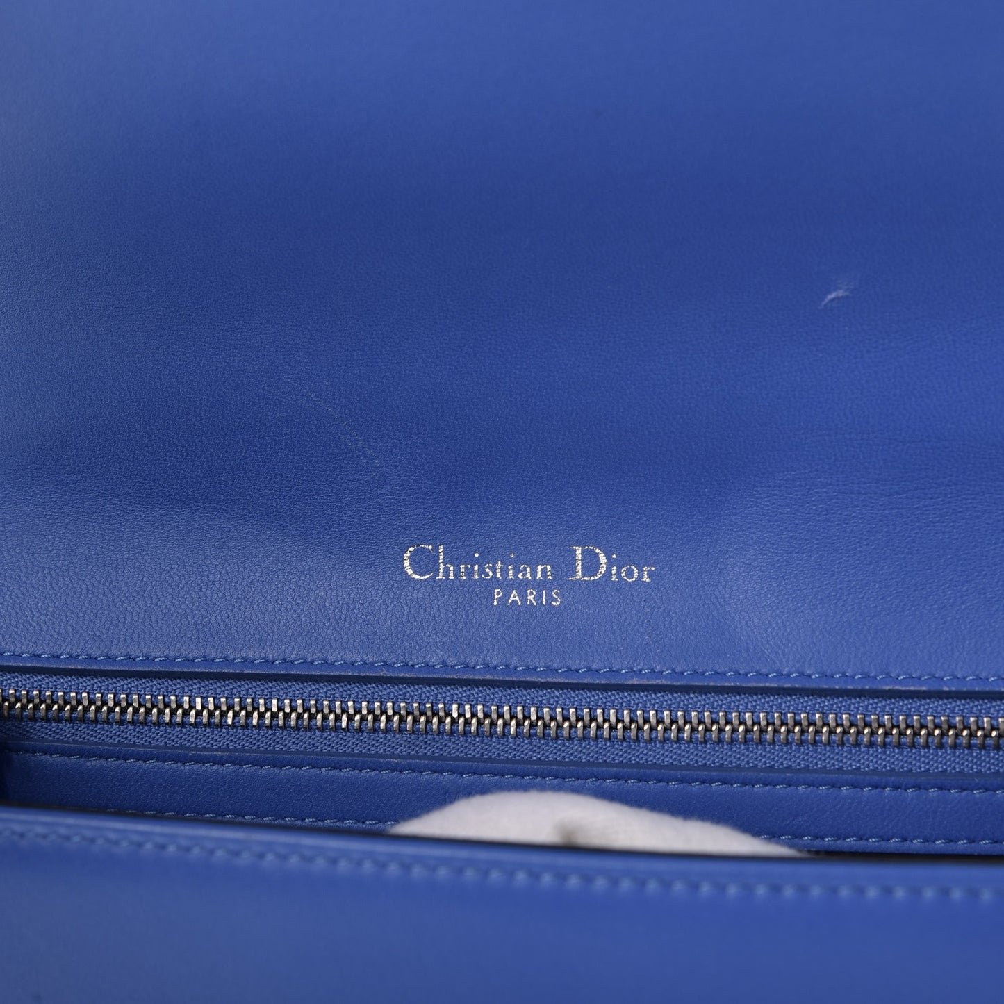 Lambskin Medium Diorama Flap Bag Blue