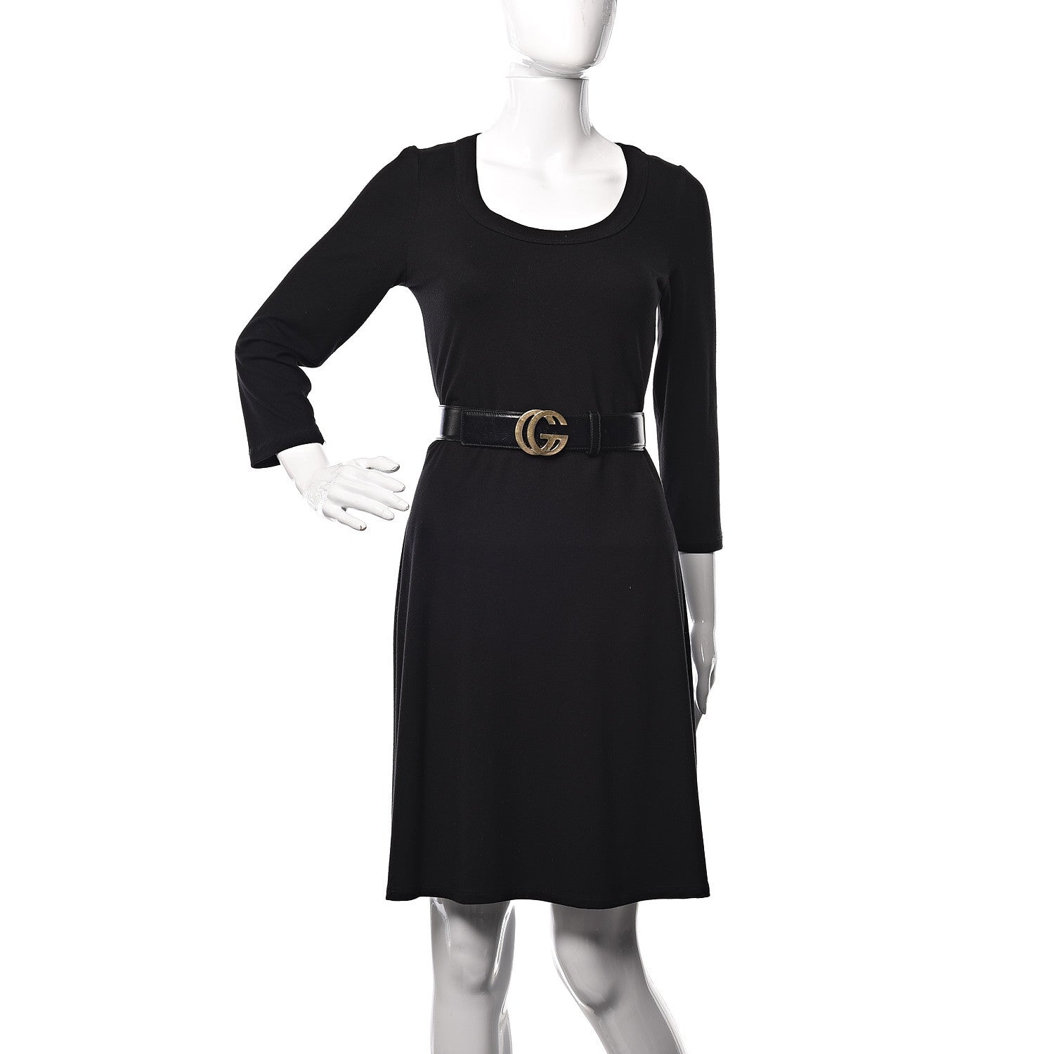 Gucci Calfskin Interlocking G Belt 80 32 Black 2 of 8