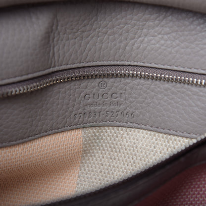 Gucci Cellarius Calfskin Small Bamboo Daily Top Handle Bag Storm Grey 9 of 9
