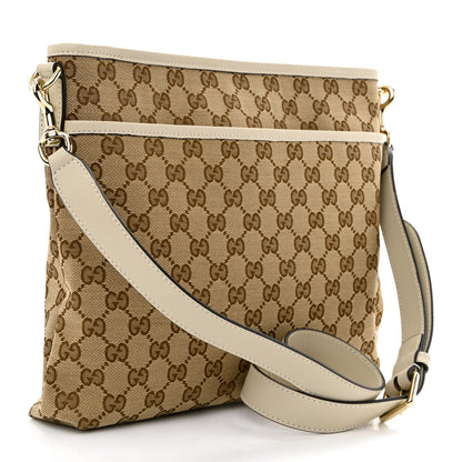 Gucci Monogram Medium Flat Messenger Bag Off White 2 of 9