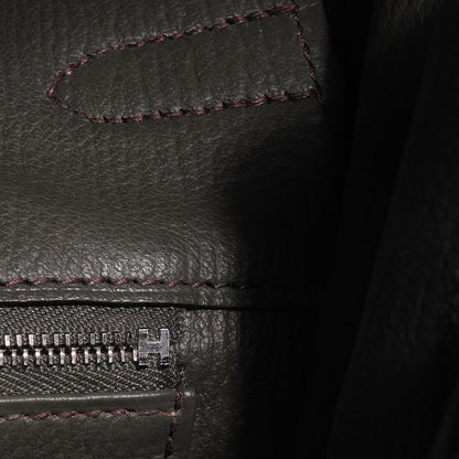 Hermes Taurillon Clemence Birkin 35 Vert de Gris 10 of 17
