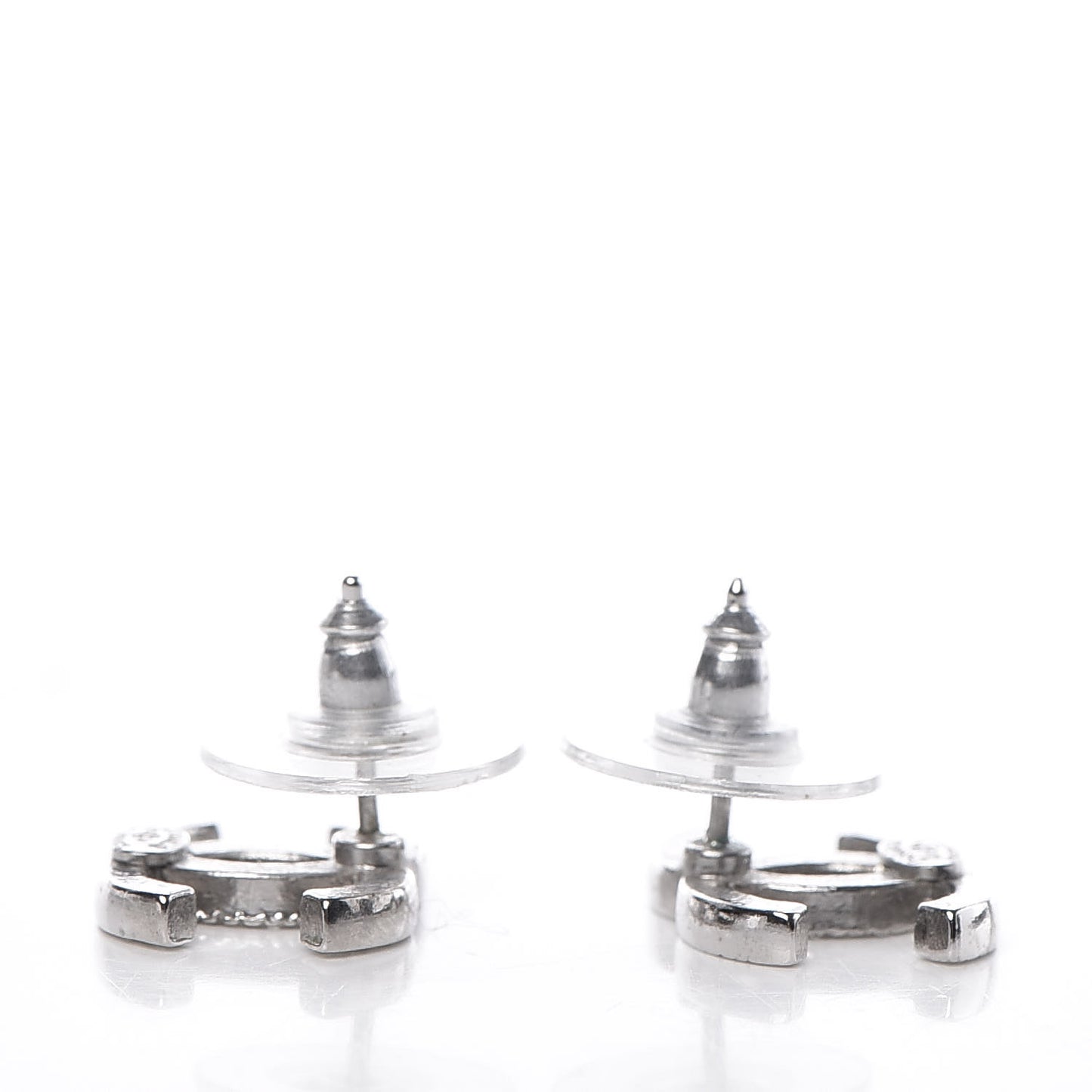 Crystal Timeless CC Earrings Silver