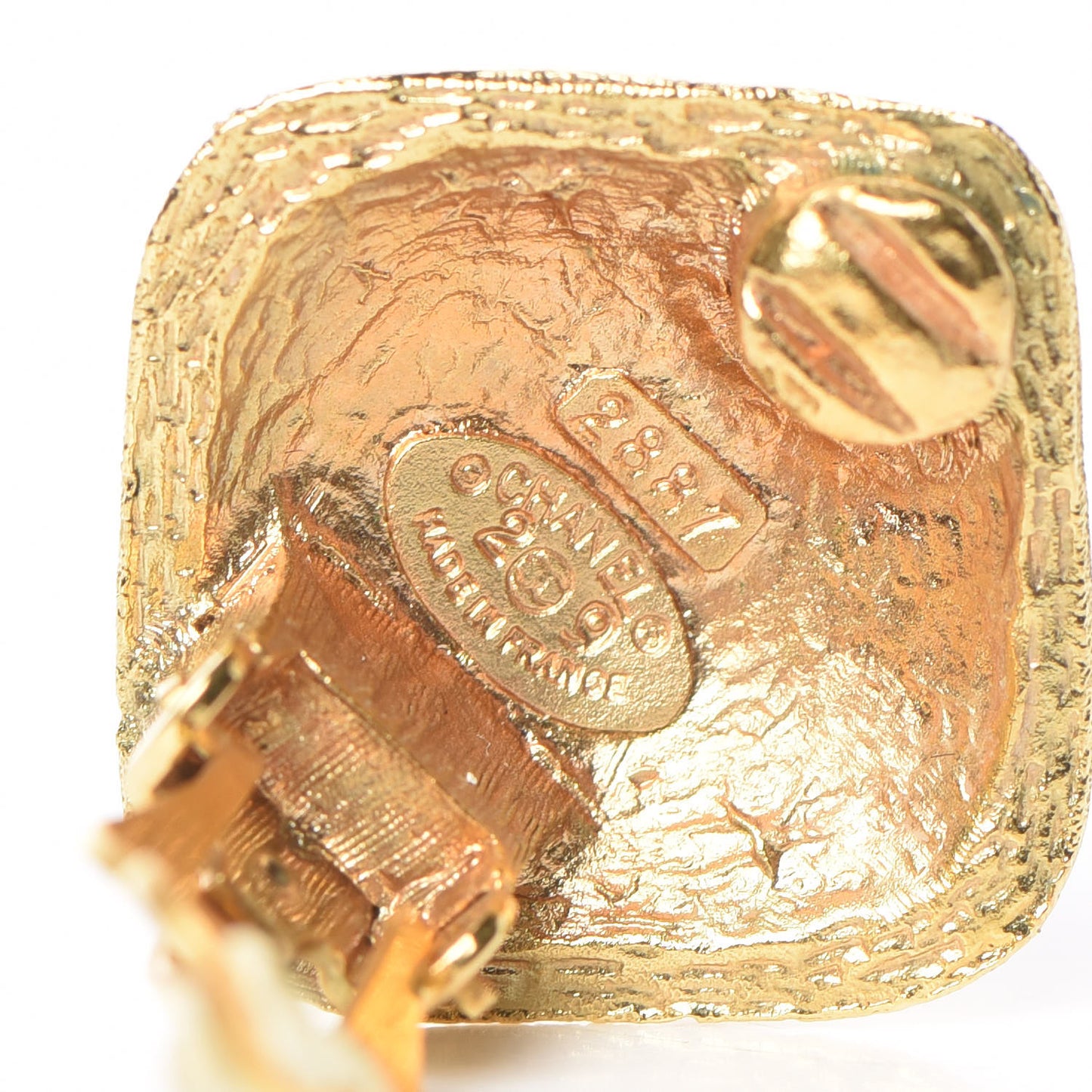 CC Clip On Earrings Gold