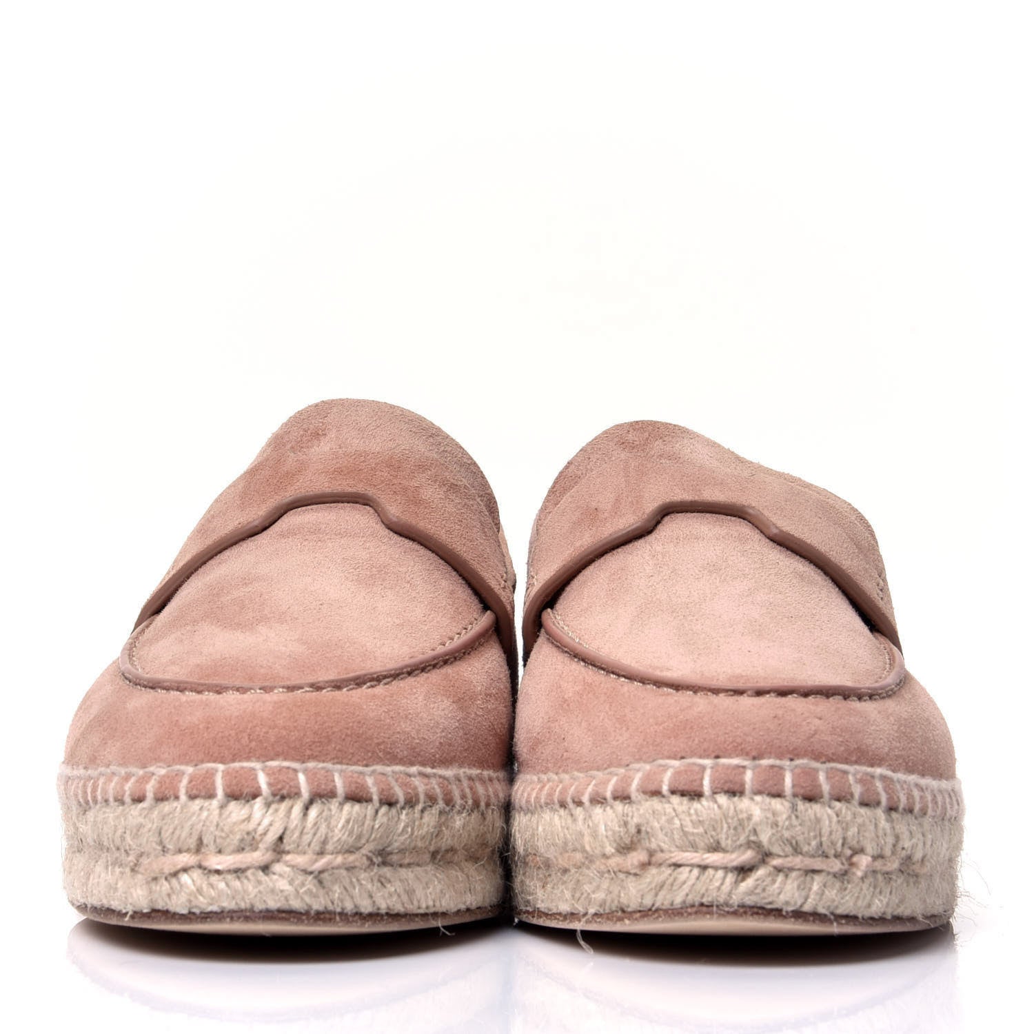 Hermes Suede Calfskin Womens Trip Espadrilles 37 Bois De Santal 7 of 10