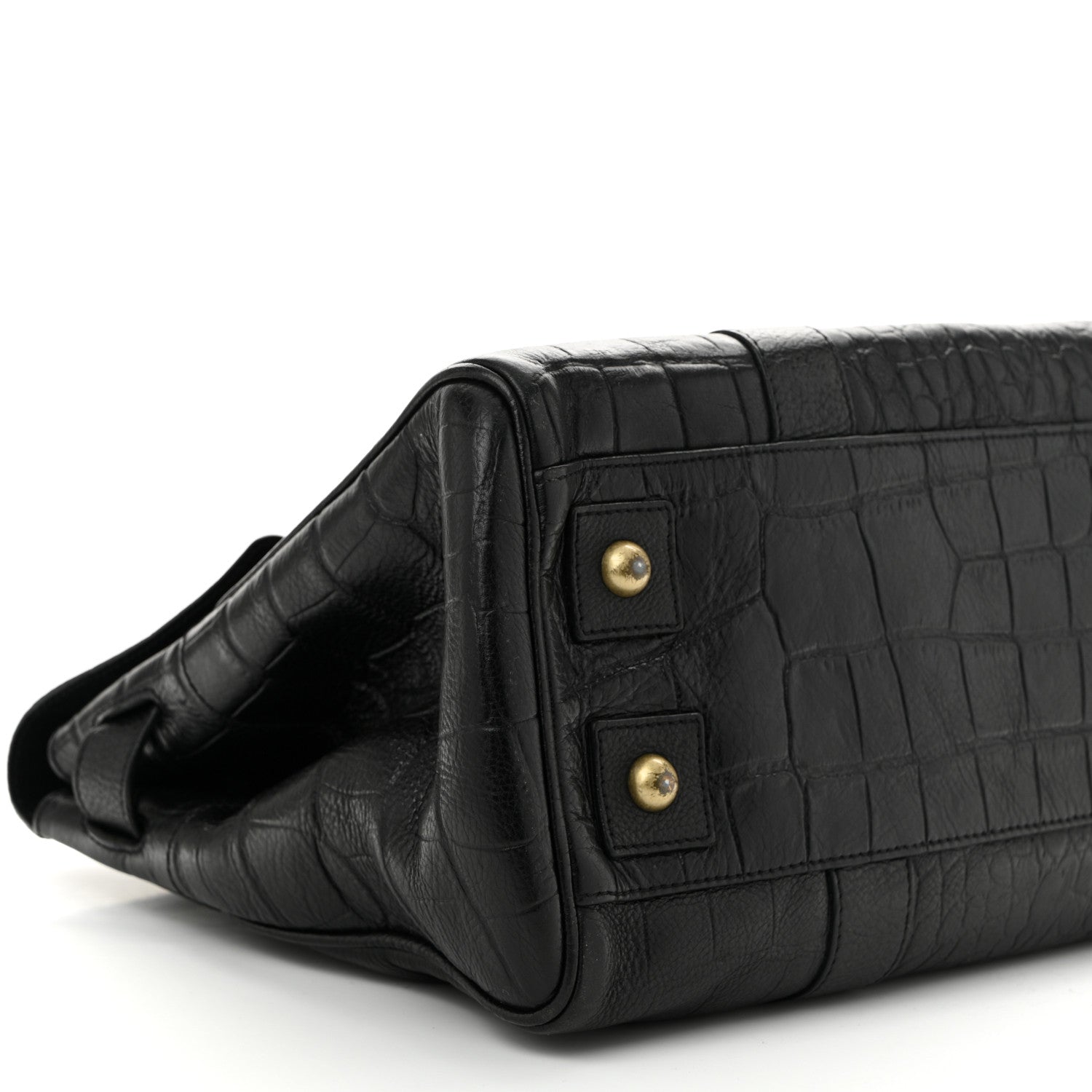 Mulberry Calfskin Crocodile Embossed Bayswater Black 8 of 10