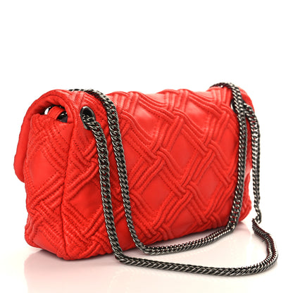 Chanel Lambskin Stitch Small Walk Of Fame Rectangular Flap Red 2 of 7