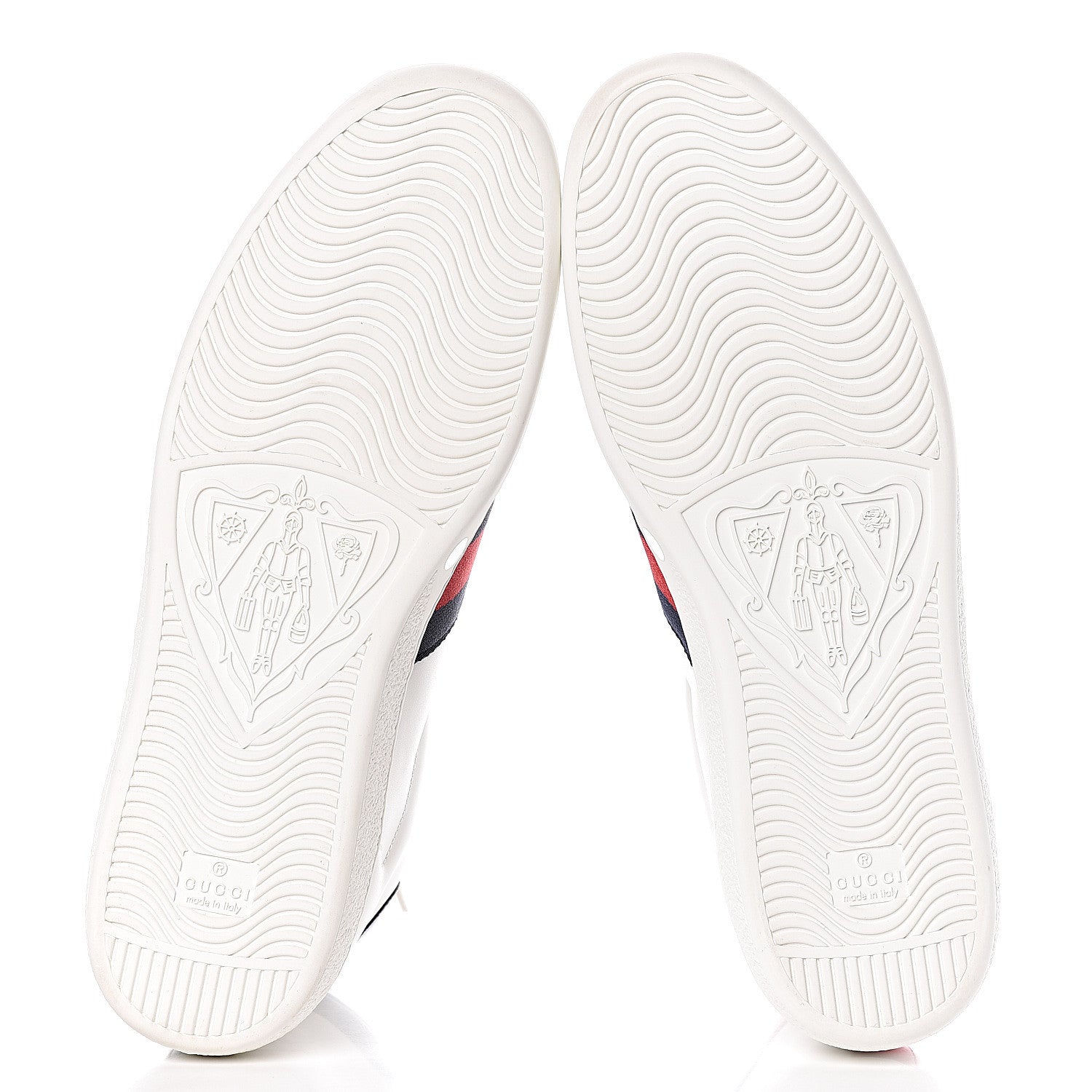 Gucci Calfskin Miro Soft Web Bee Embroidered Mens Ace High Top Sneakers 11.5 White 9 of 14