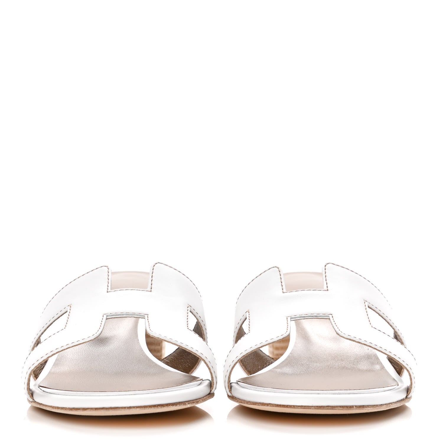 Hermes Calfskin Oasis Sandals 39.5 White 2 of 14