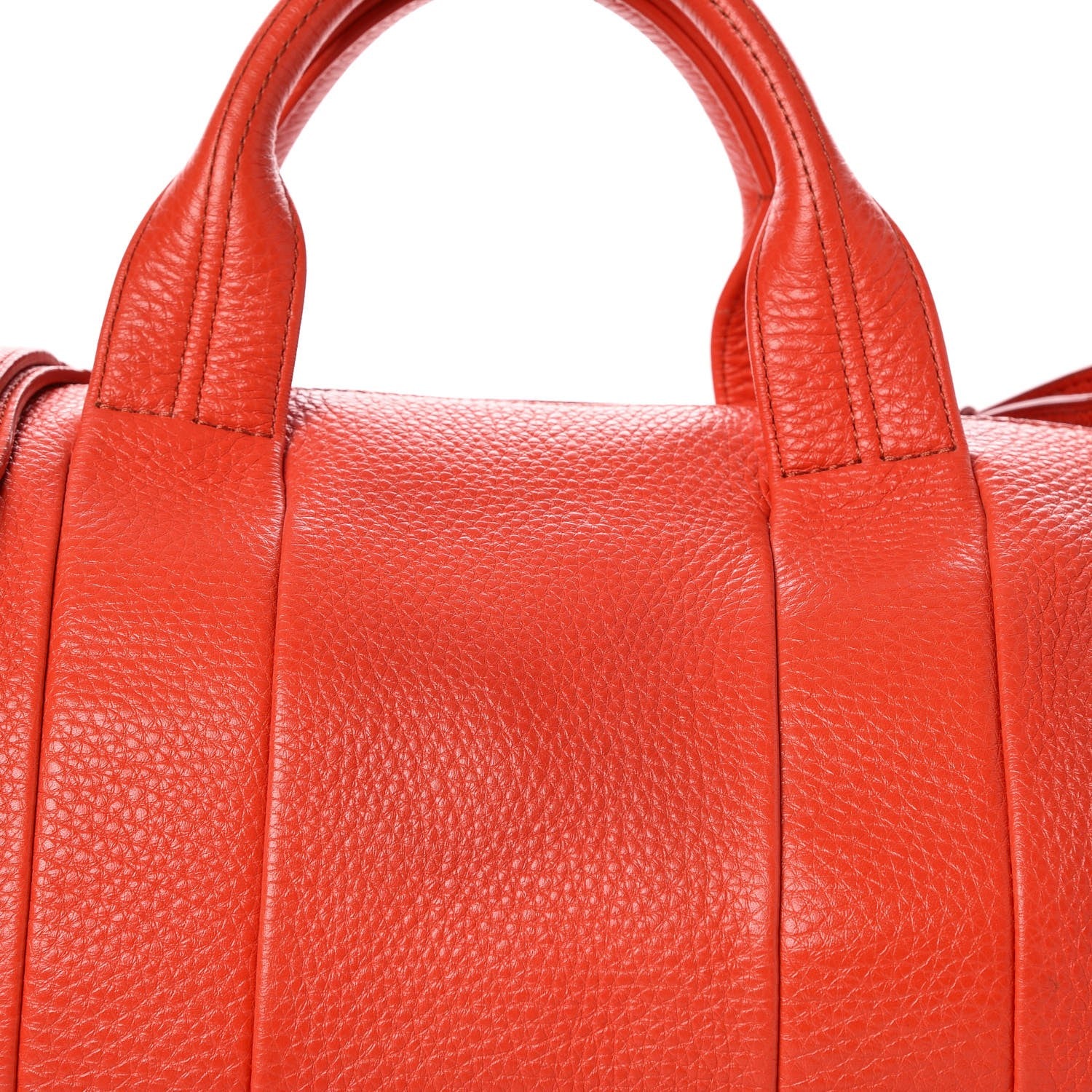 Alexander Wang Pebbled Lambskin Rocco Tangerine Pale Gold Hardware 9 of 15