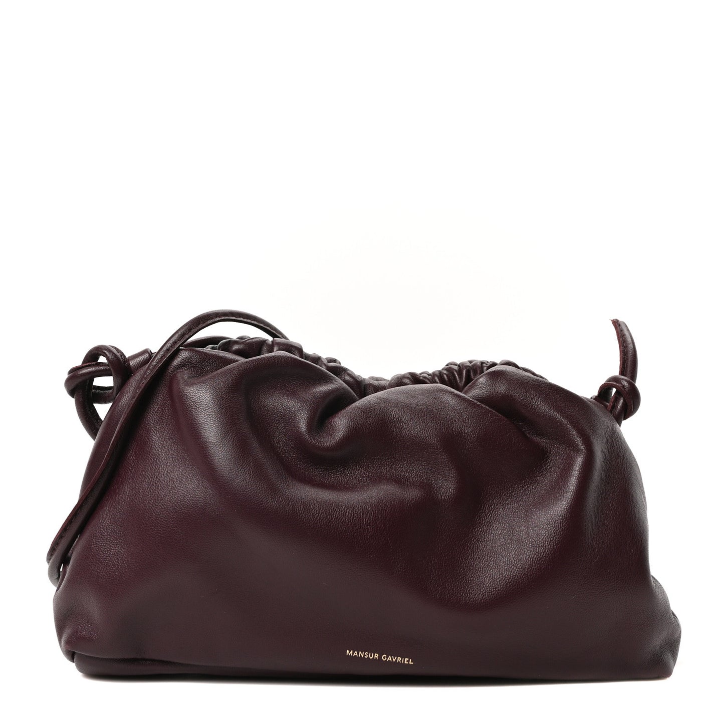 Lambskin Mini Cloud Clutch Plum