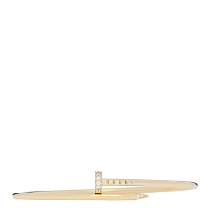 Cartier 18K Yellow Gold Diamond Small Juste Un Clou Bracelet 18 1 of 5