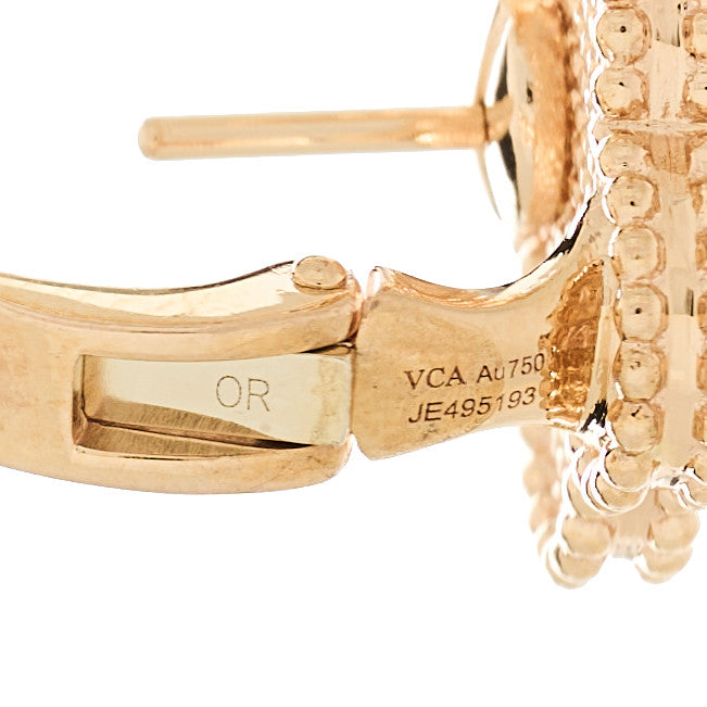 18K Yellow Gold Vintage Alhambra Earrings