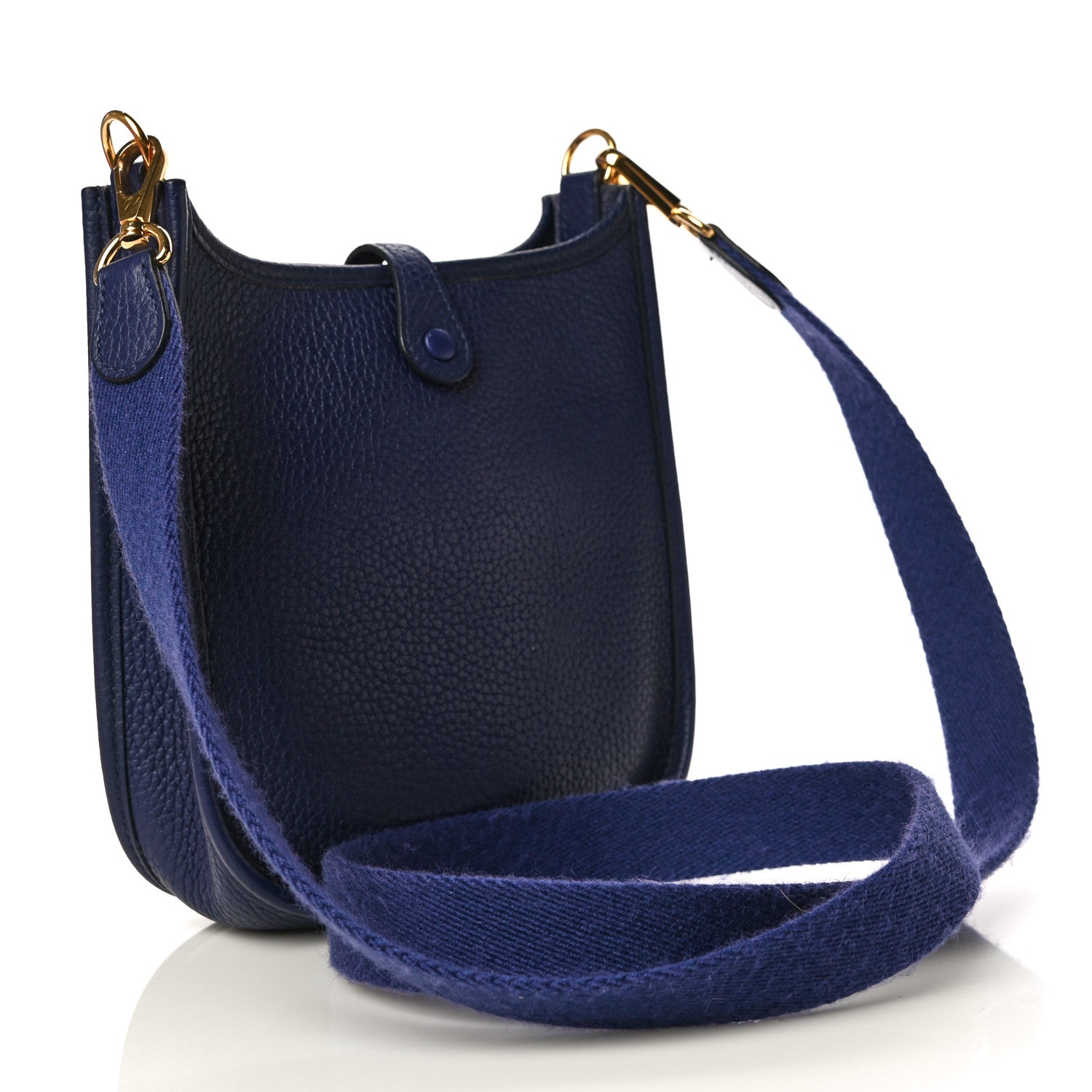Hermes Taurillon Clemence Evelyne TPM Bleu Encre 2 of 11