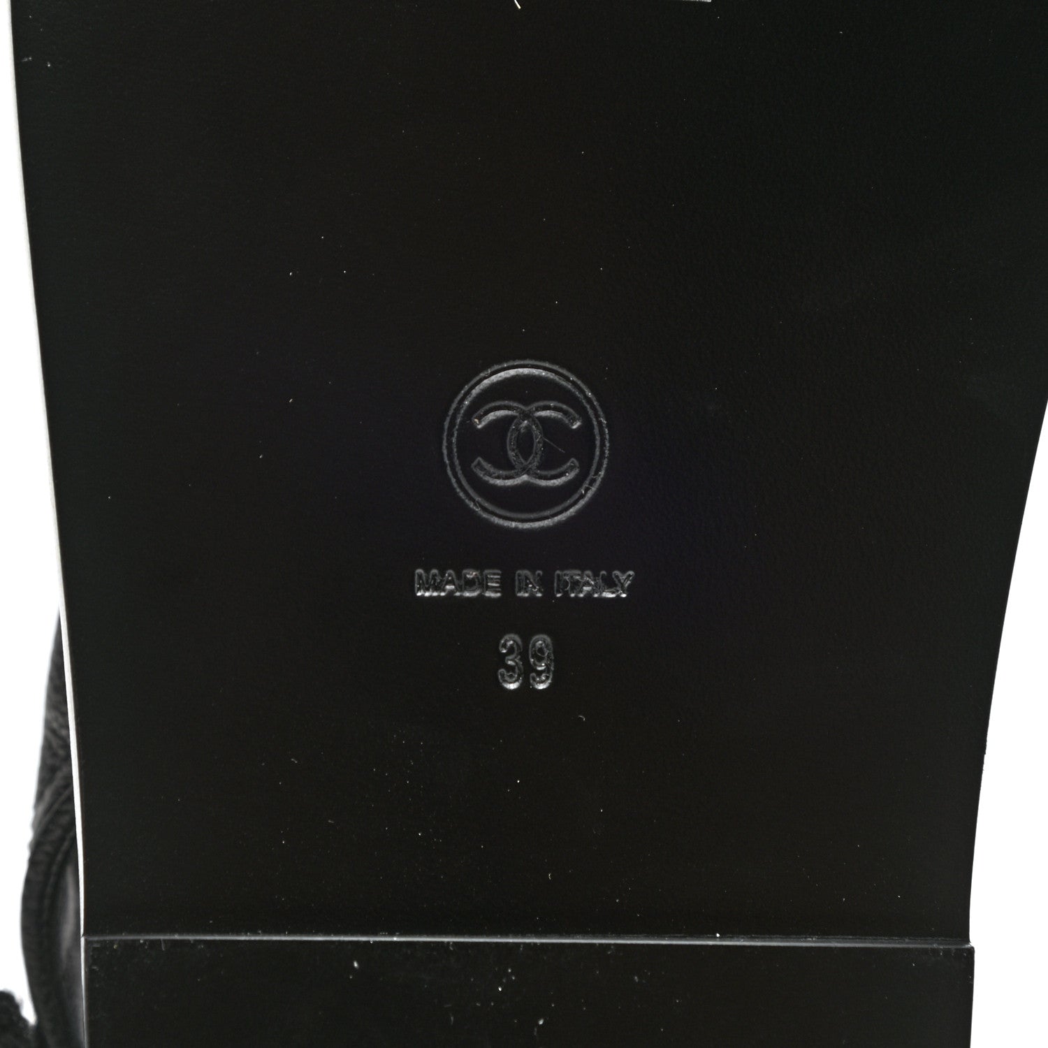 Chanel Grained Calfskin Velcro Dad Sandals 39 Black 6 of 8