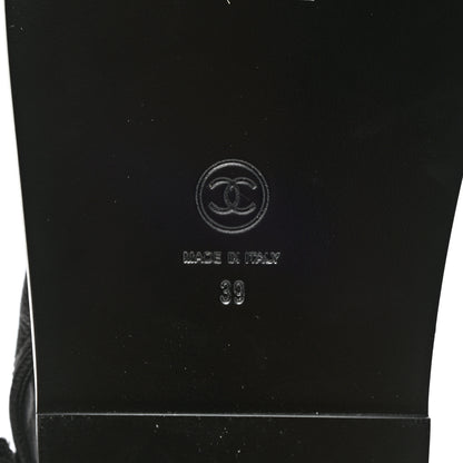 Chanel Grained Calfskin Velcro Dad Sandals 39 Black 6 of 8