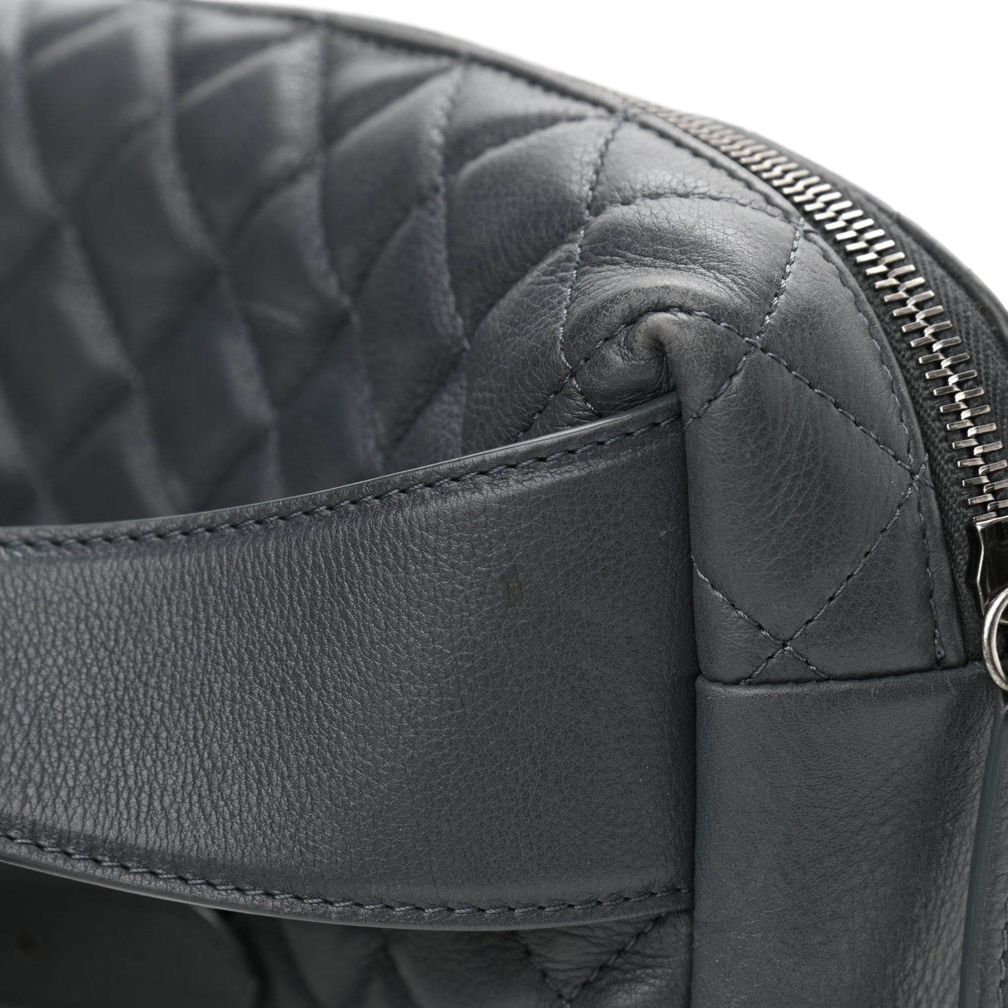 Calfskin Quilted Waist Bag Dark Grey