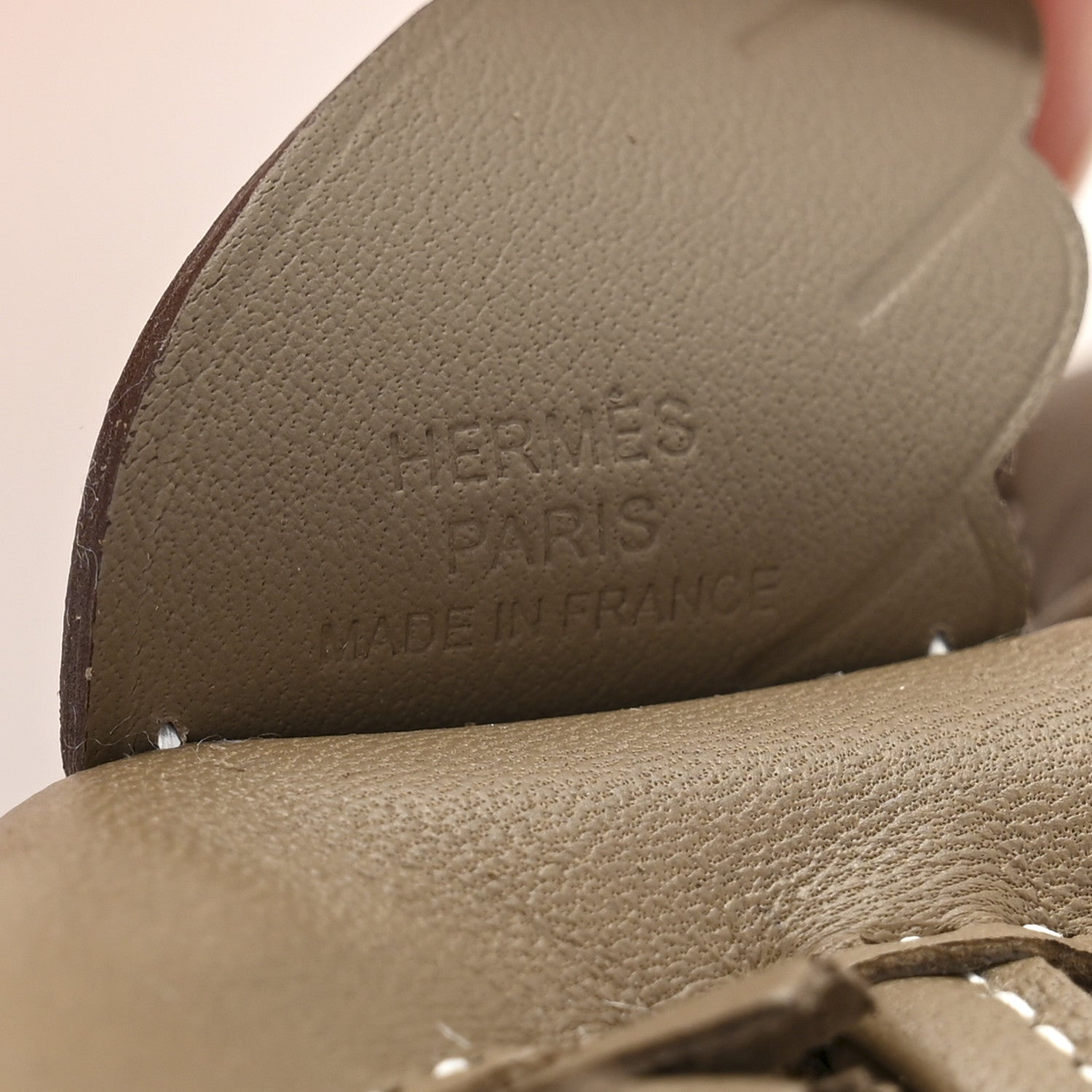 Hermes Milo Lambskin Grigri Rodeo Pegase Horse Bag Charm PM Etoupe 3 of 5