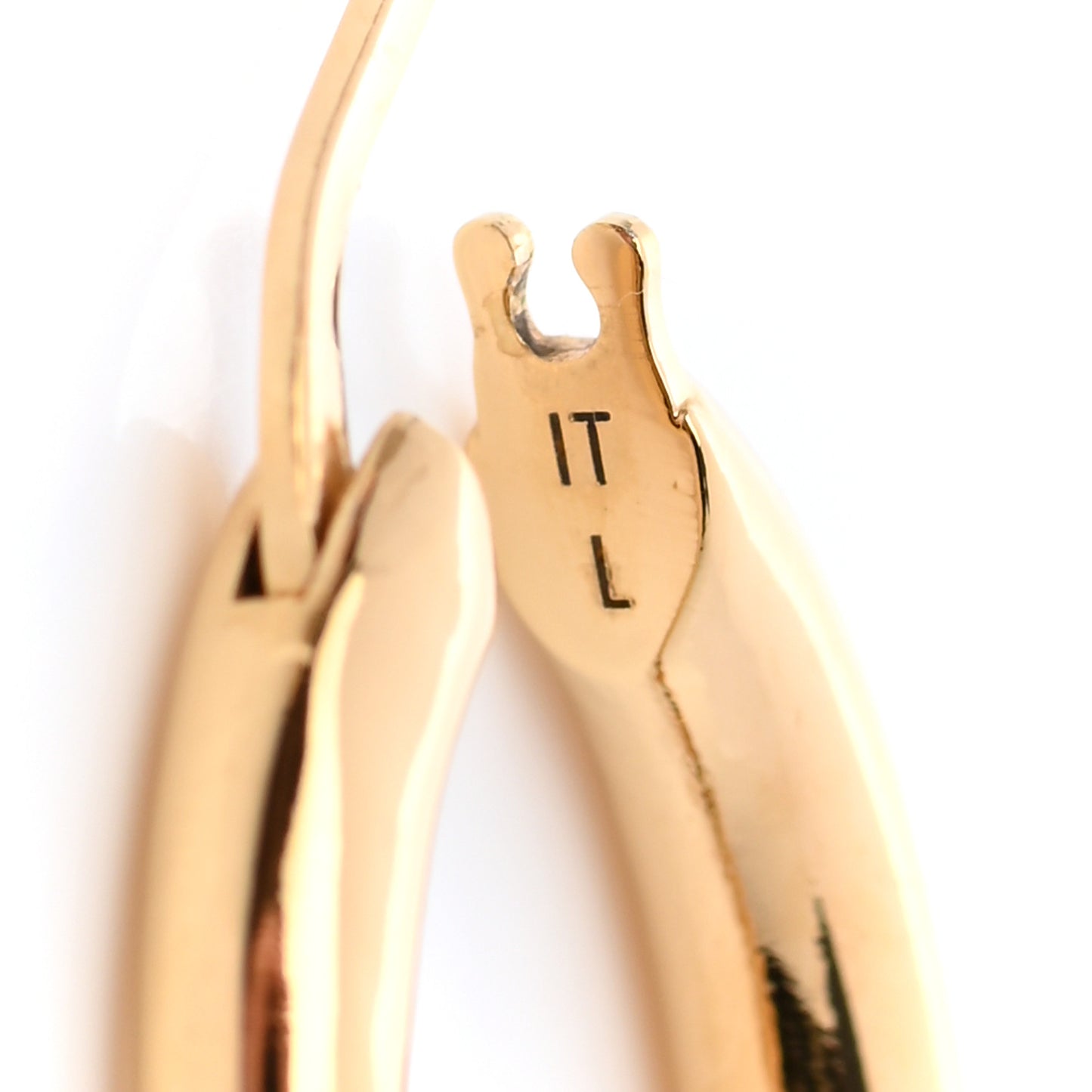 Metal Fall In Love Hoop Earrings GM Gold