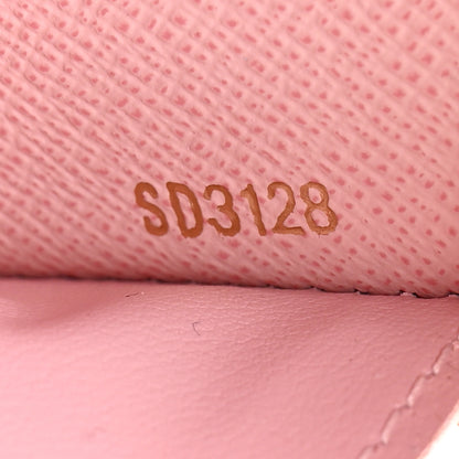 Louis Vuitton Damier Ebene Clemence Wallet Rose Ballerine 7 of 7