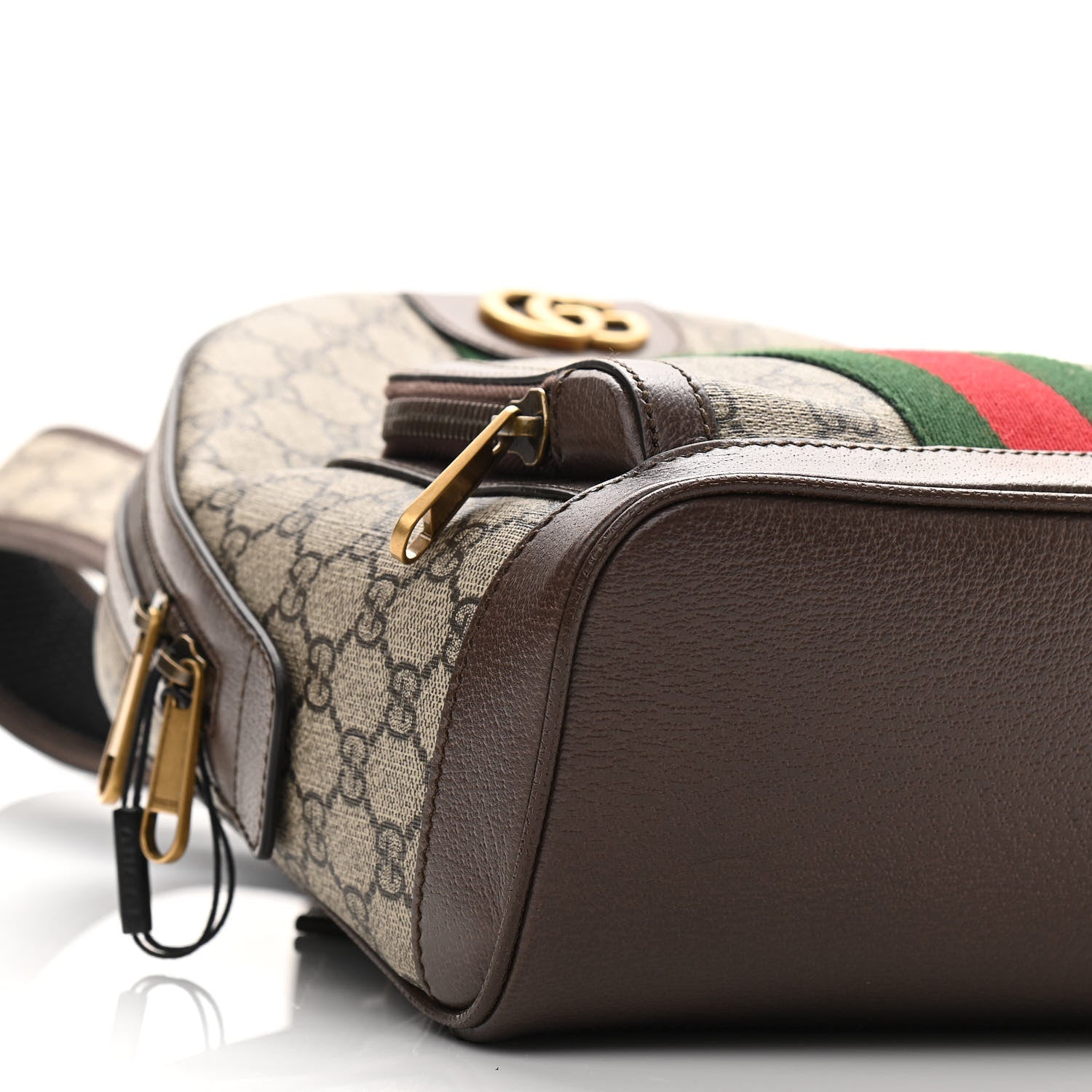 Gucci GG Supreme Monogram Calfskin Web Small Ophidia Day Backpack Beige Ebony New Acero 9 of 10