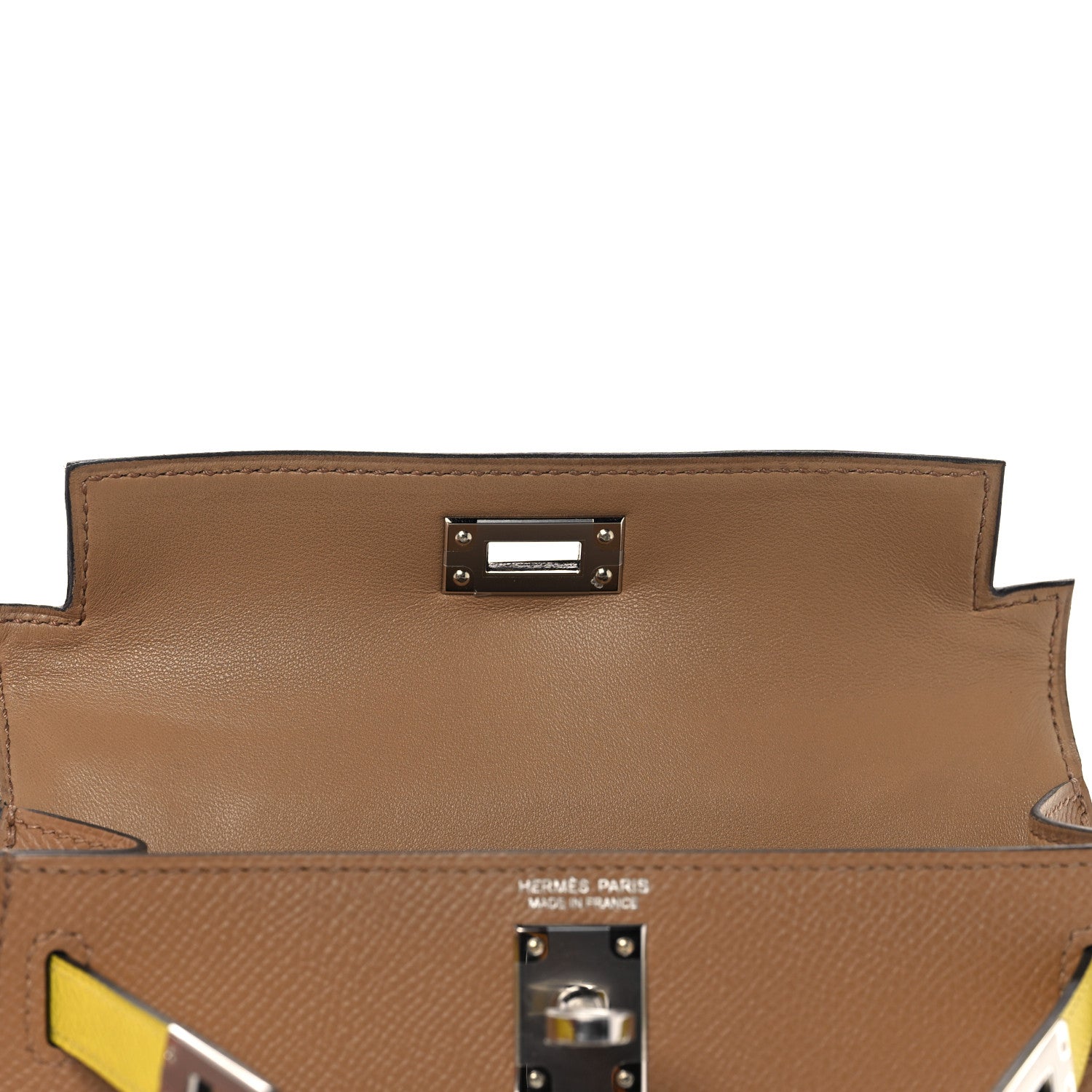 Hermes Epsom Mini Kelly Sellier 20 Chai Mauve Sylvestre Lime 18 of 31