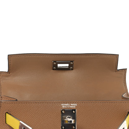 Hermes Epsom Mini Kelly Sellier 20 Chai Mauve Sylvestre Lime 18 of 31