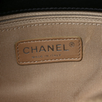 Chanel Glazed Crinkled Lambskin Small Reissue Zip Shopping Tote Black 6 of 12