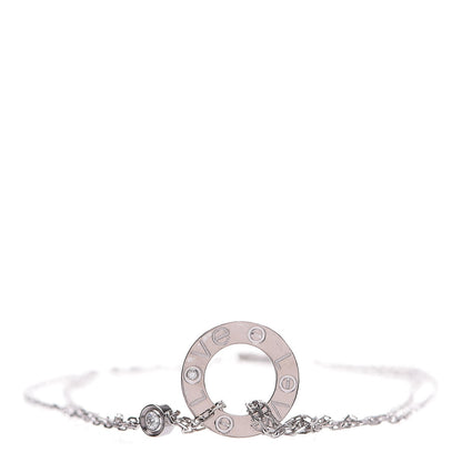 Cartier 18K White Gold Diamond LOVE Bracelet 1 of 5