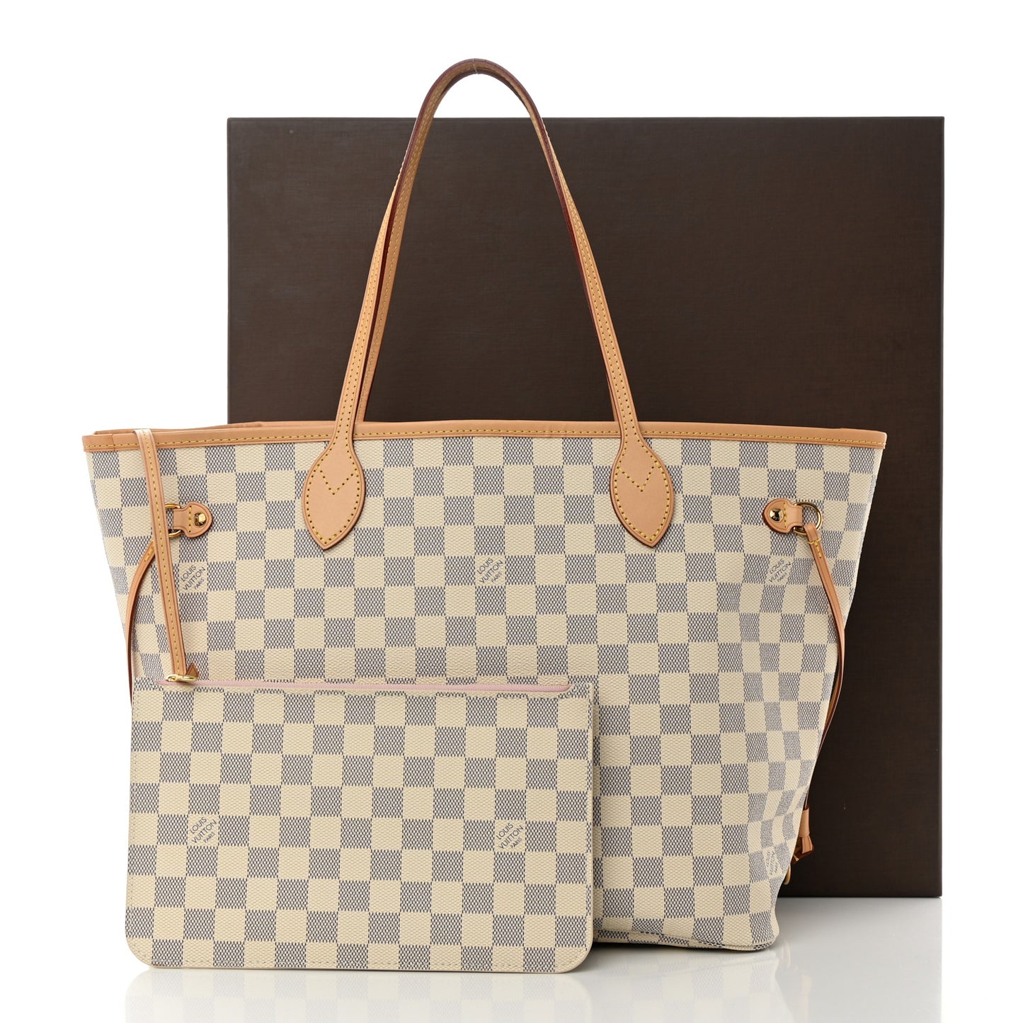 Damier Azur Neo Neverfull MM Rose Ballerine
