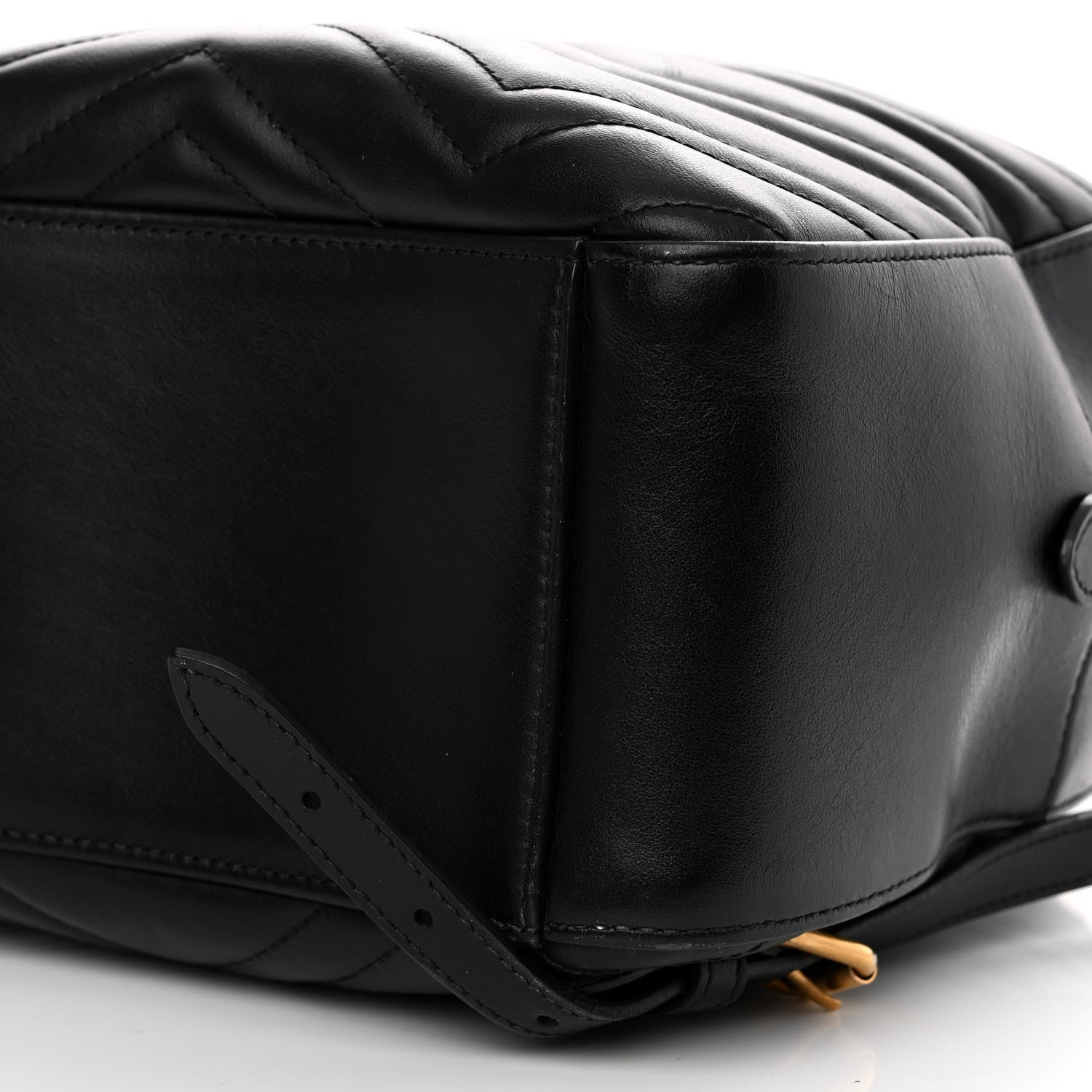 Gucci Calfskin Matelasse GG Marmont Dome Backpack Black 12 of 15