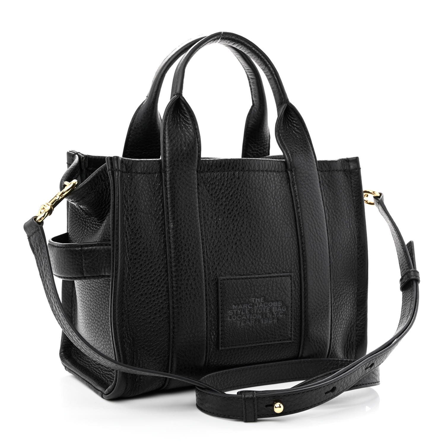 Marc Jacobs Grained Calfskin Small The Tote Bag Black 2 of 10