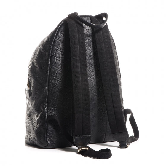 Gucci Guccissima Medium Classic Backpack Black 3 of 7
