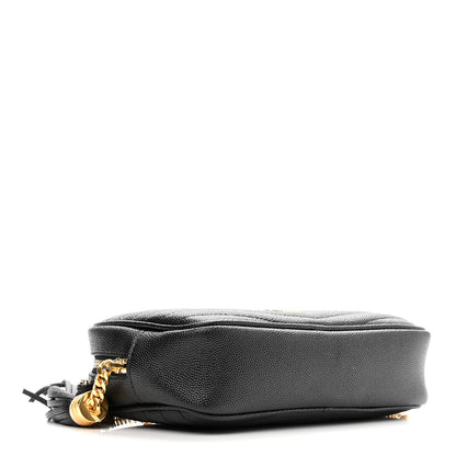 Saint Laurent Grain De Poudre Matelasse Monogram Mini Lou Camera Bag Black 4 of 11
