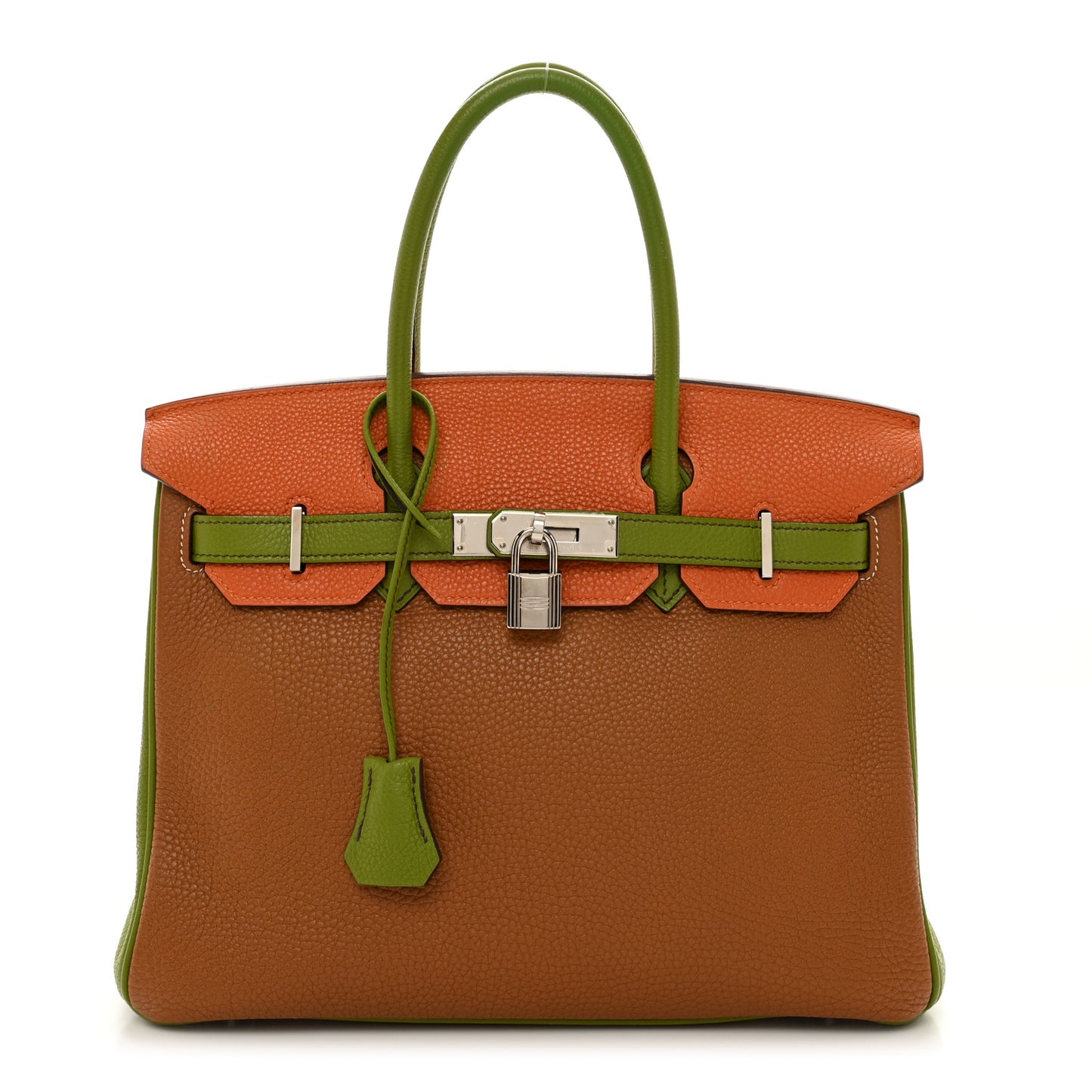 Togo Birkin 30 Gold Vert Anis Orange