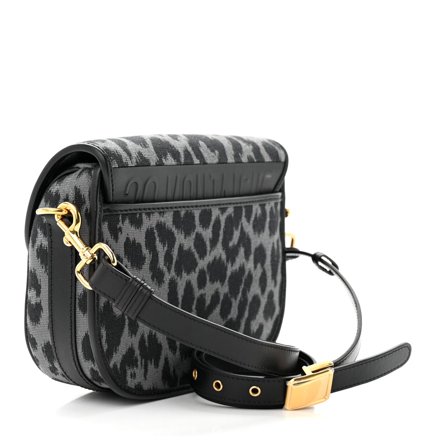 Canvas Mizza Embroidered Medium Bobby Flap Grey Black