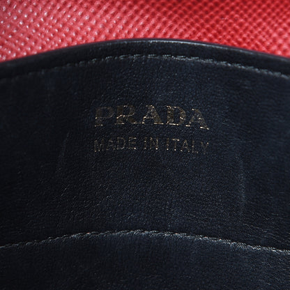 Prada Saffiano Cuir Medium Double Bag Rosso 7 of 13