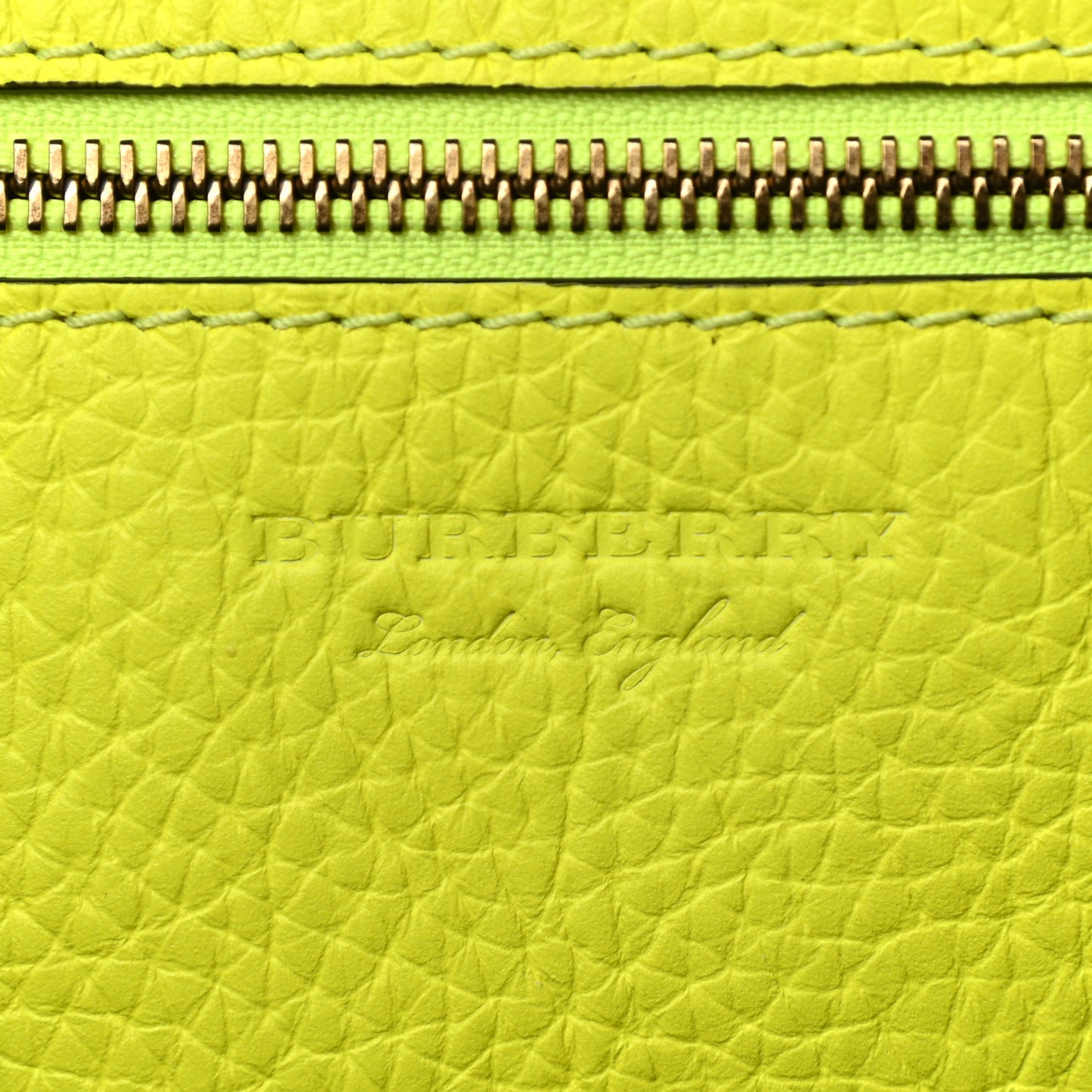 Grainy Calfskin Remington Tote Neon Yellow