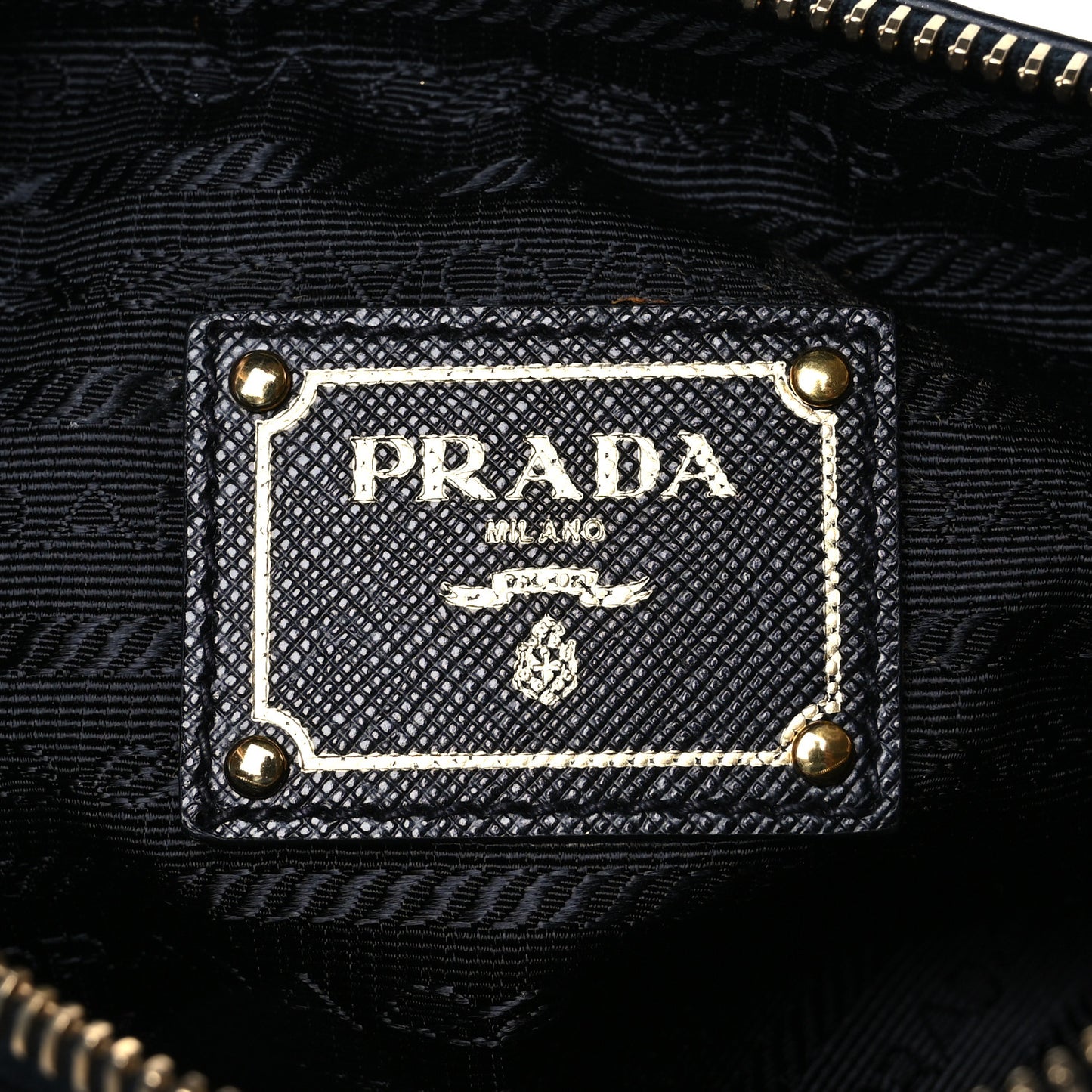 Tessuto Nylon Saffiano Shoulder Bag Black