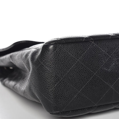 Chanel Caviar Quilted Jumbo Single Flap Black 9 of 17