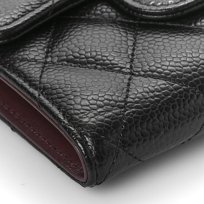 Chanel Caviar Quilted Compact Flap Wallet Black 8 of 10