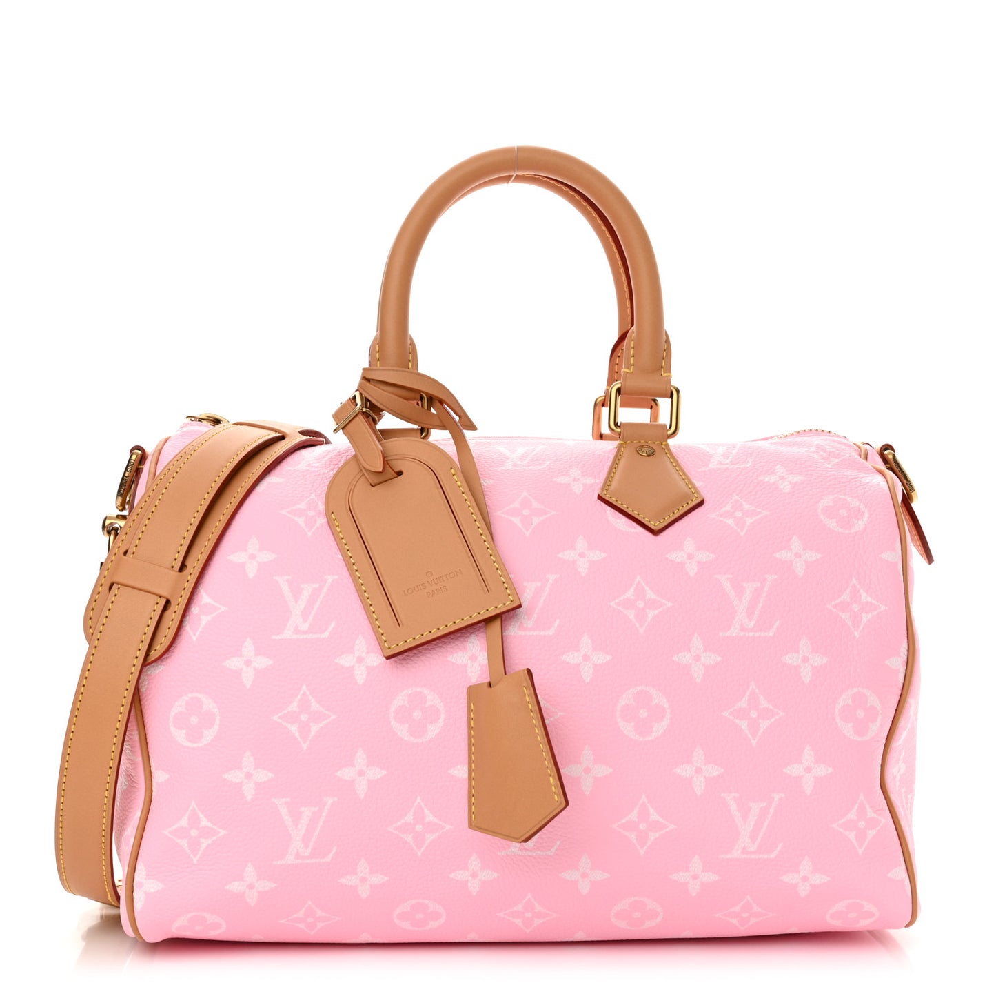 Calfskin Monogram Speedy P9 Bandouliere 30 Candy