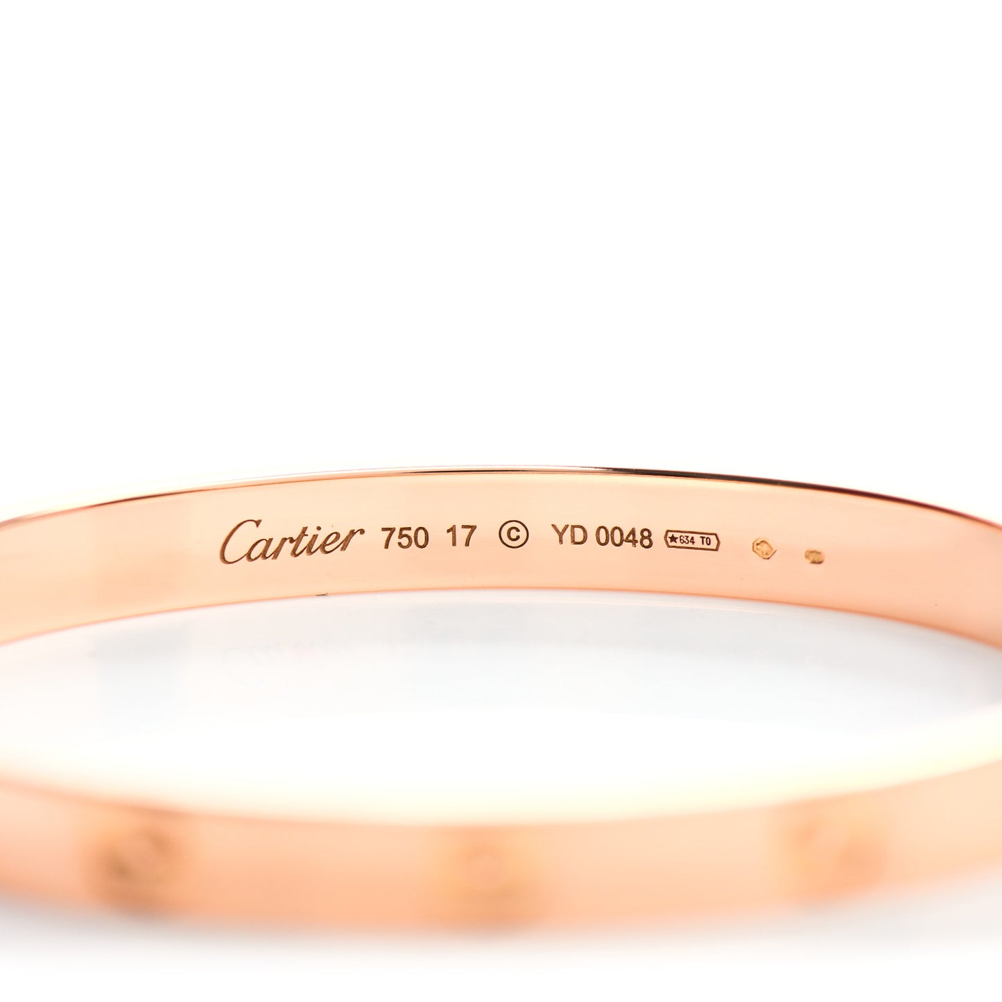 18K Pink Gold LOVE Bracelet 17