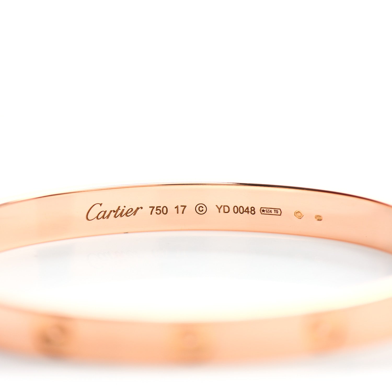 Cartier 18K Pink Gold LOVE Bracelet 17 4 of 5