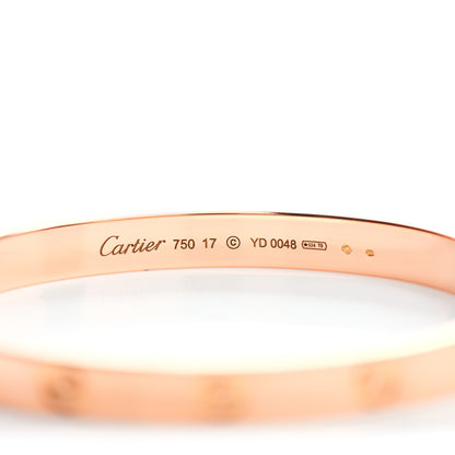 Cartier 18K Pink Gold LOVE Bracelet 17 4 of 5