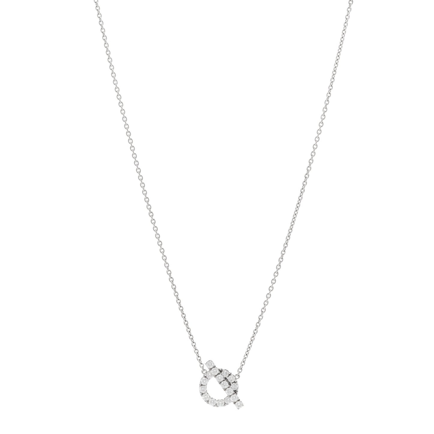 18K White Gold Diamond Finesse Pendant Necklace