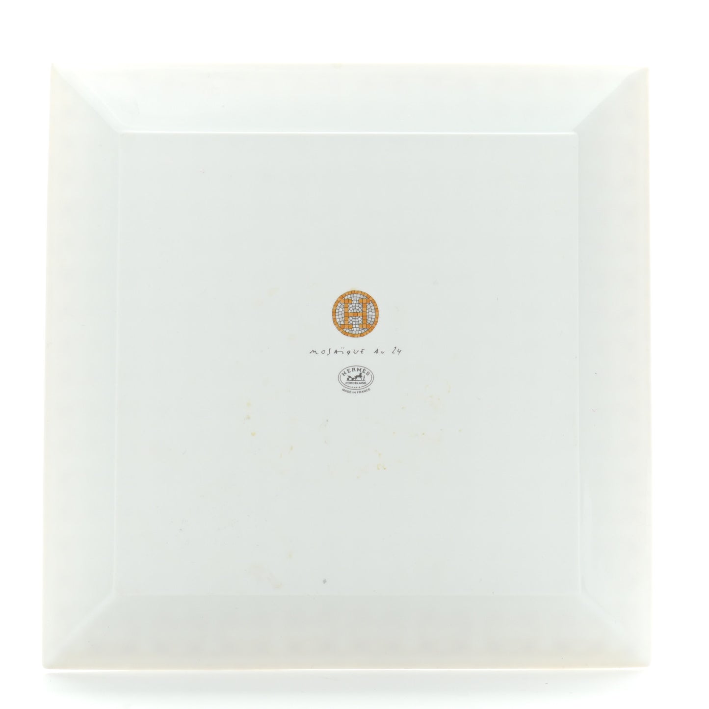 Porcelain Mosaique au 24 Square Plate Gold